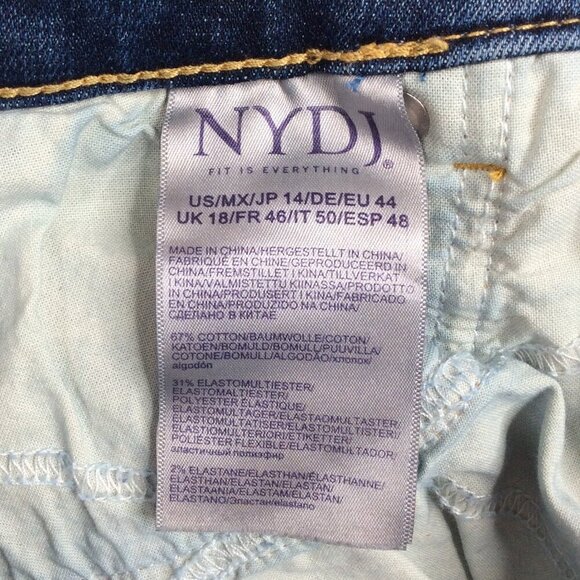 NYDJ Marilyn Straight Leg Jeans Lift Tuck Technology Womens Size 14 Stretch - Picture 9 of 9